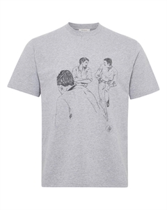 Футболка с принтом Cafe Scene, серый Jw anderson