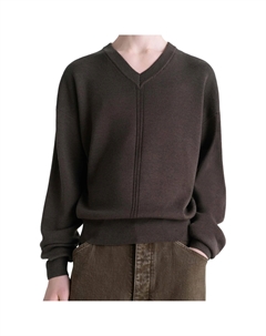 Джемпер с v-образным вырезом, Dark Cocoa Lemaire