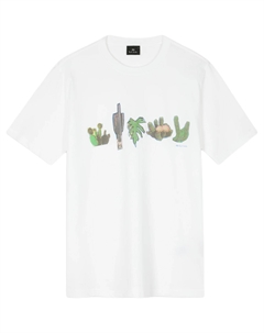 Футболка с принтом кактуса, белый Paul smith