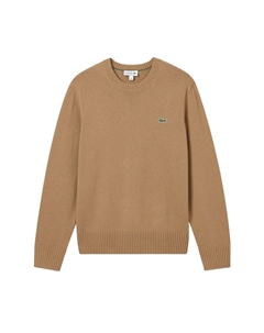 Вышитый свитер с круглым вырезом, желтый Lacoste