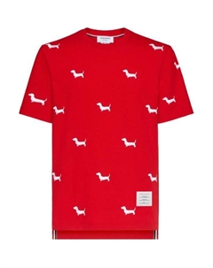 Футболка с вышивкой Dog, красный Thom browne