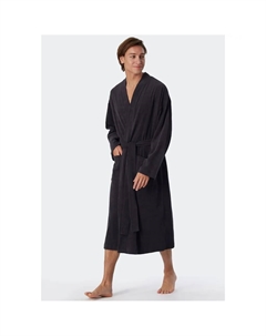 Мужской халат Feather Terry с поясом и боковыми карманами, 203-grau Schiesser