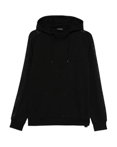Худи с вышитым логотипом, черный Emporio armani