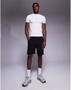 Тренировочная футболка с быстросохнущей тканью белого цвета 4505