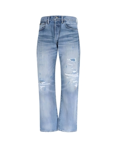 Потертые джинсы прямого кроя Polo ralph lauren