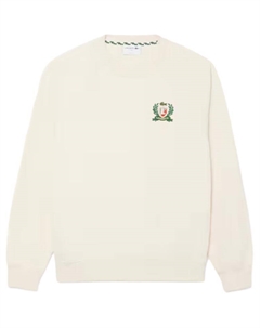 Свитшот с вышитой эмблемой, кремовый Lacoste