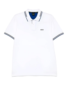 Поло с резиновым логотипом, белый Hugo boss