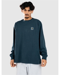 Лонгслив Vista Longsleeve, deep lagoon garment dyed Carhartt wip