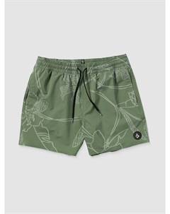 Пляжные шорты Lido Print Trunk 16 Boardshorts, light olive Volcom