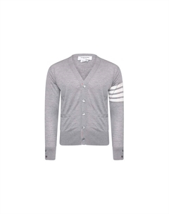 Кардиган на 4 пуговицах, светло-серый Thom browne