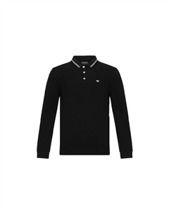 Мужская черная поло Emporio armani