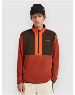 Флисовый пуловер Fwc'Cruz Triple Polartec Half-Zip Fleece Pullover, coffee bean colour block O`neill