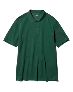 Поло мужская темно-зеленая Uniqlo