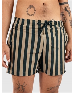 Пляжные шорты Striped Seersucker Swim Boardshorts, bottlegreen/unionbeige Urban classics
