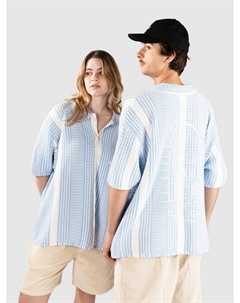 Рубашка Oversized Mesh Knit Summer Hemd, blue Another cotton lab