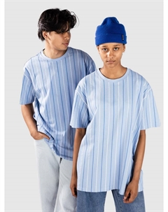Футболка Printed Pinstripe T-Shirt, powderblue/white/royal Urban classics