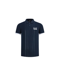 Поло EA7 SS24 мужское темно-синее Emporio armani