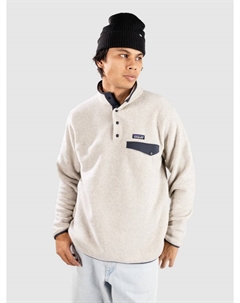 Флисовый пуловер LW Synch Snap-T Half-Zip Fleece Pullover, oatmeal htr w/smlder bl Patagonia