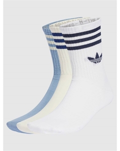 Носки 3S Crew S 3P Socks, white/tacblu/crewht Adidas originals