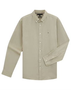 Льняная рубашка, светлый хаки Tommy hilfiger