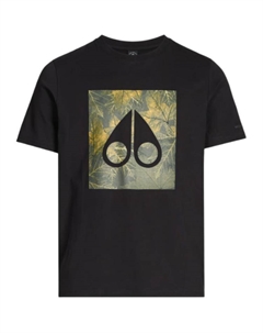 Футболка с принтом листьев, черный Moose knuckles