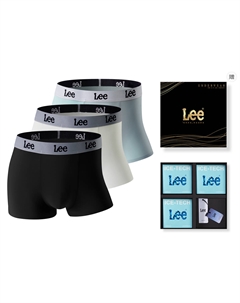 Мужские трусы боксеры упаковка 3 штуки, серый Lee