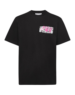 Джерси лейс принт футболка, черный Jw anderson