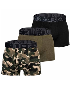 Мужские боксеры, упаковка из 3 пар, облегающие, хлопок UA PERFORMANCE, с принтом, 3 дюйма Under armour