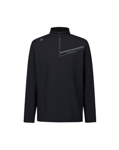 Мужская поло с длинным рукавом, черный Descente