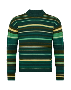 Полосатый вязаный джемпер, зеленый Jw anderson