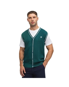 Мужской кардиган для гольфа с V-образным вырезом Carnoustie Teal Green Siroko