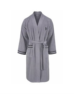 Мужской халат Roy, идеально подходит для сауны и спа, гостиничный халат, утренний халат, 1 шт., с контрастными полосками, из хлопка, размеры S-3XL, серый Bruno banani