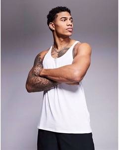 Быстросохнущая майка-стрингер белого цвета 4505