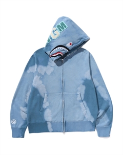 Тай-дай худи на молнии, синий A bathing ape®