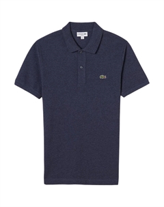 Поло с логотипом на заплатке, синий Lacoste