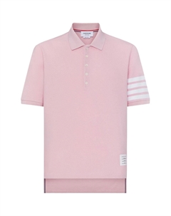 Поло с тремя полосками, розовый Thom browne