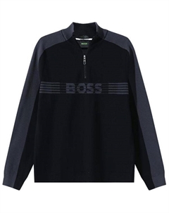 Вязаный свитер SS24 мужской черный Hugo boss