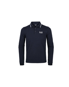 Поло EA7 мужское темно-синее Emporio armani