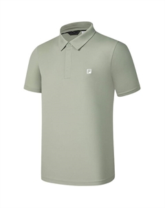 Поло для гольфа мужская, серый/зеленый Fila