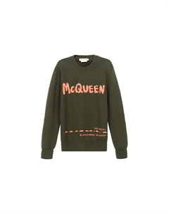 Свитер мужской army green Alexander mcqueen