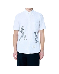 Вышитая хлопковая рубашка, белый Thom browne