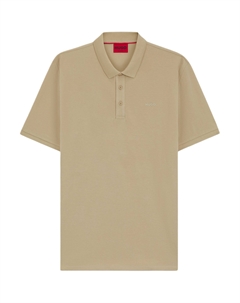 Хлопковая поло пике hugo, бежевый Hugo boss