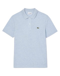 Поло с логотипом на заплатке, синий Lacoste