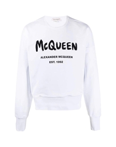 Белая толстовка для мужчин Alexander mcqueen