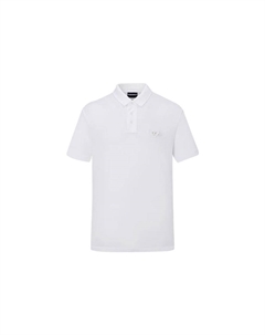 Фиттед поло для мужчин, белый Emporio armani