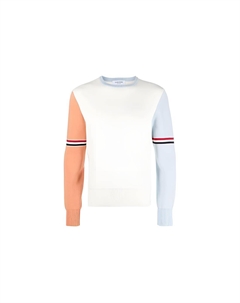 Свитер с цветными блоками, белый Thom browne