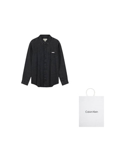 Рубашка мужская KQB Denim Black Calvin klein