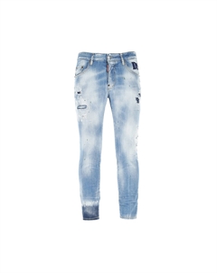 Рваные джинсы прямого кроя, синий Dsquared2