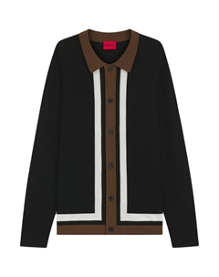 Кардиган Hugo на пуговицах, черный Hugo boss