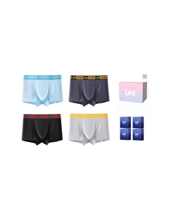Мужские трусы боксеры 4 шт, светло-серый Lee